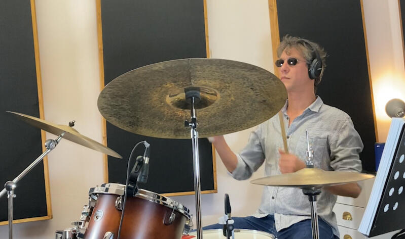 Jose Rico - Drummer & Teacher in West London Jose Rico playing drums at Jose Rico Drum Station London